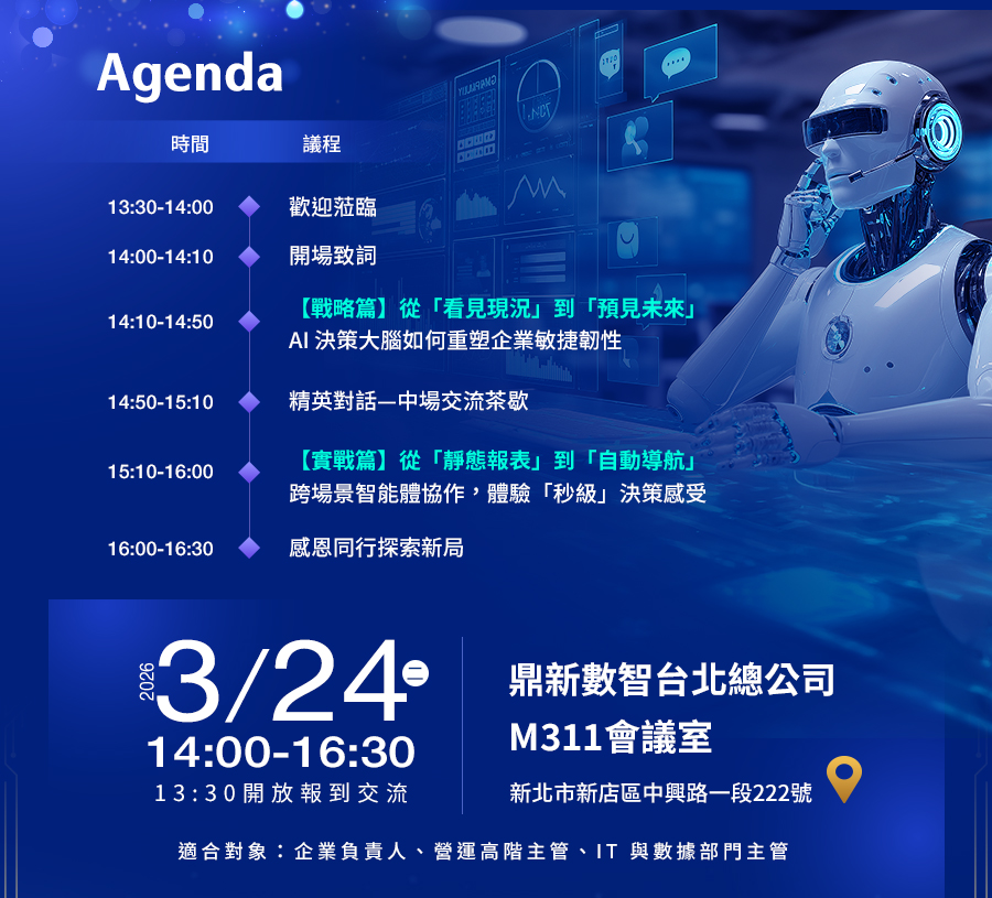 「決策自動化的最後一哩路：打造企業「數位大腦」轉型實戰」的活動說明圖片。