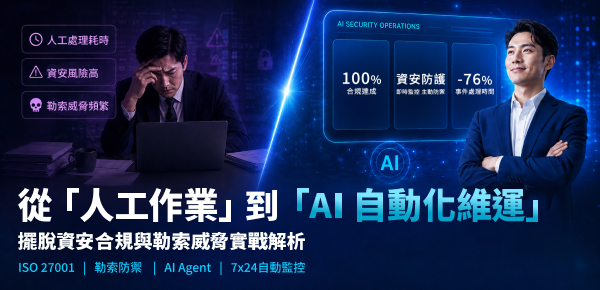 「從「人工作業」到「AI 自動化維運」：擺脫資安合規與勒索威脅實戰解析」的活動說明圖片。