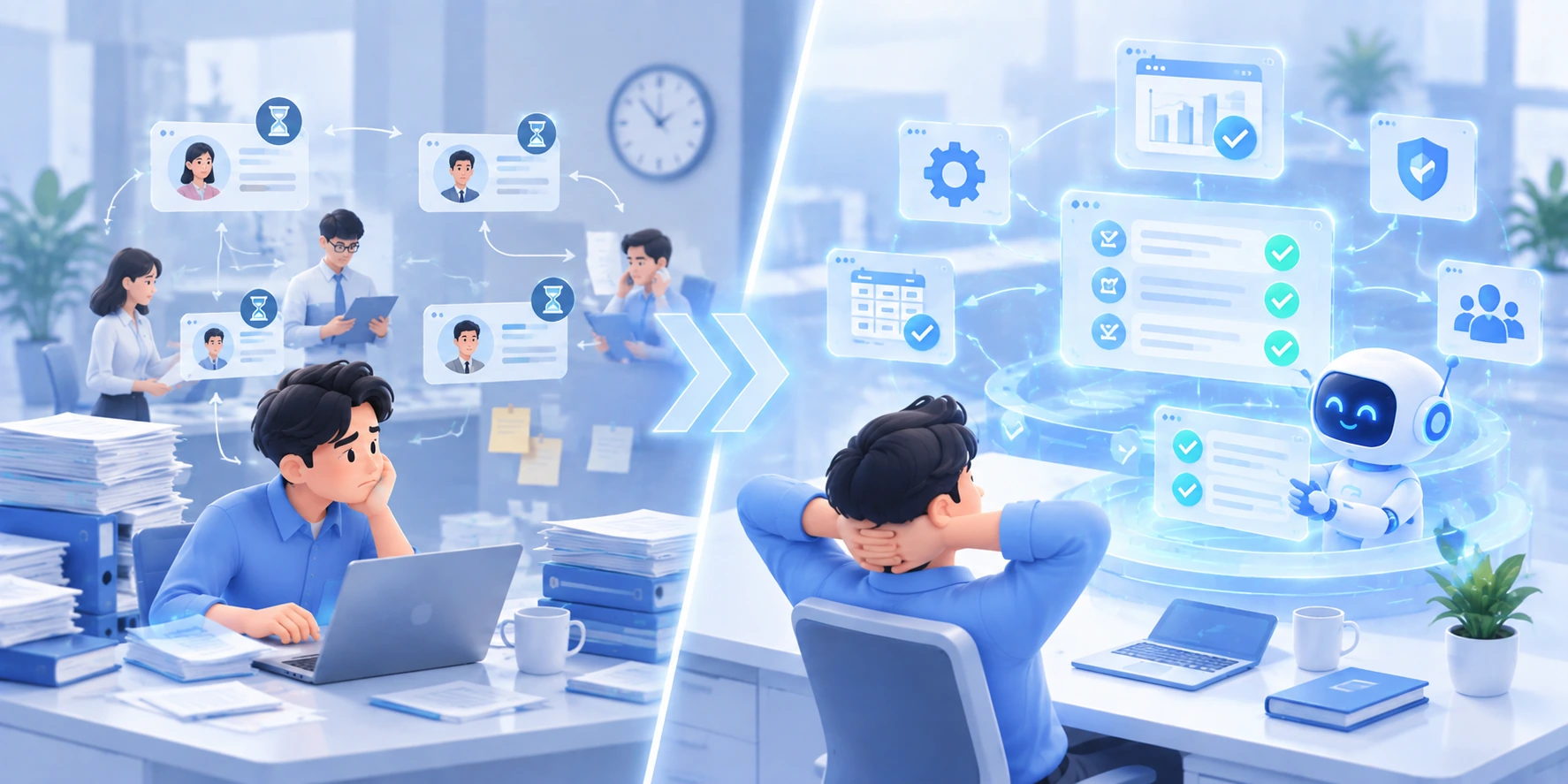 AI Agent 協調工作細節並交付成果的場景